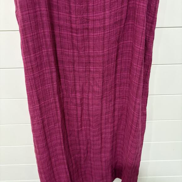 Eileen Fisher | Midi Dress Jumper Pink Sleeveless Linen Lagenlook- Size Medium - Picture 3 of 9